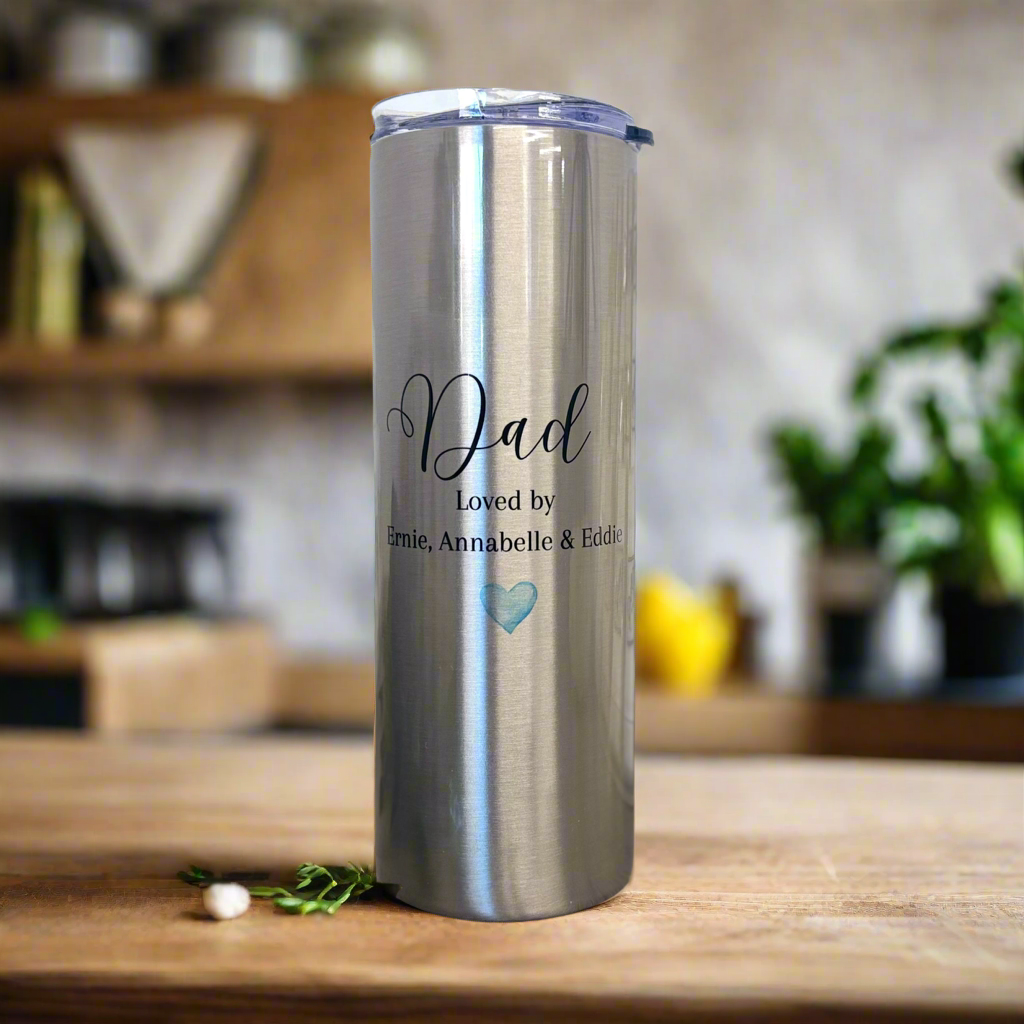 “Loved by” Silver Stainless Steal Tumbler
