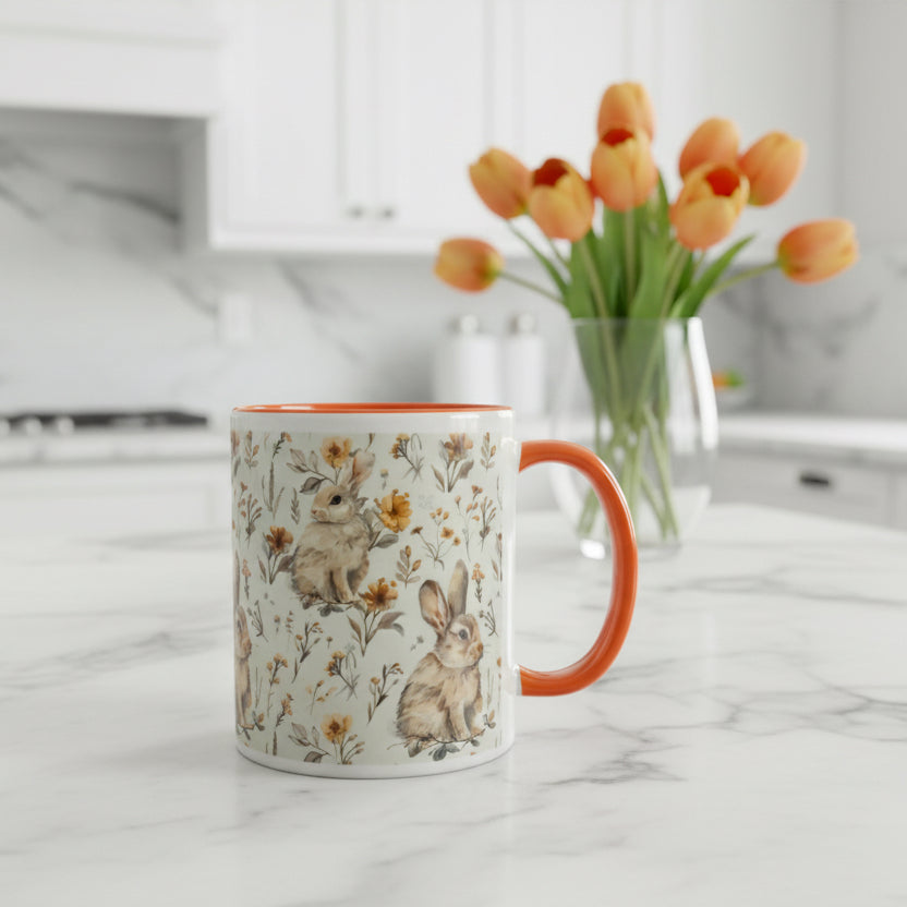 Floral Rabbit Spring Mug