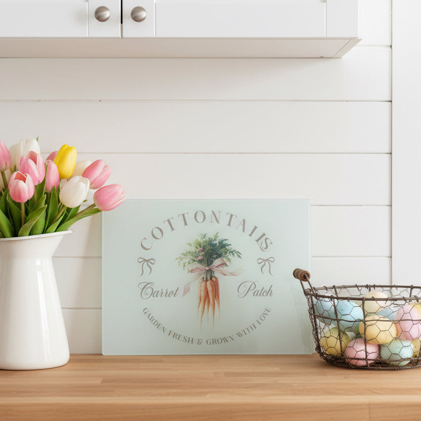 Carrot Patch Vintage Spring Chopping Board A3