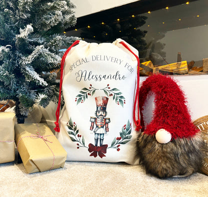 Santa Sack Red Nutcracker