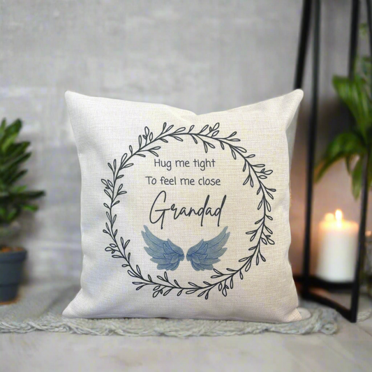 Hug me tight Blue Wing Filled Cushion
