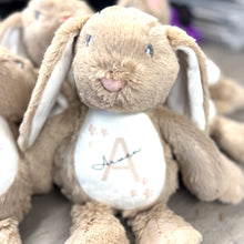 Brown Floppy Rabbit Plush with Initial & Name