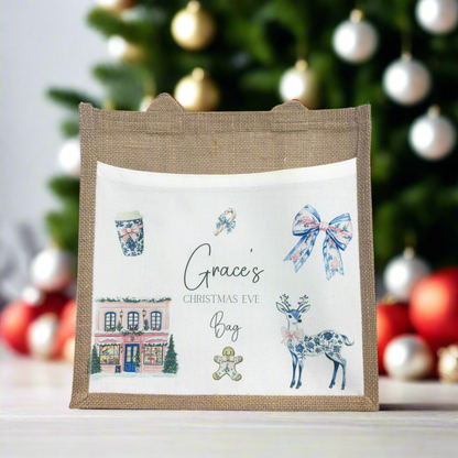 Pre order: Christmas Eve Tote Bag - Preppy Christmas