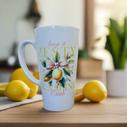 Summer Zesty Lemon Fruit 17oz Latte Mug