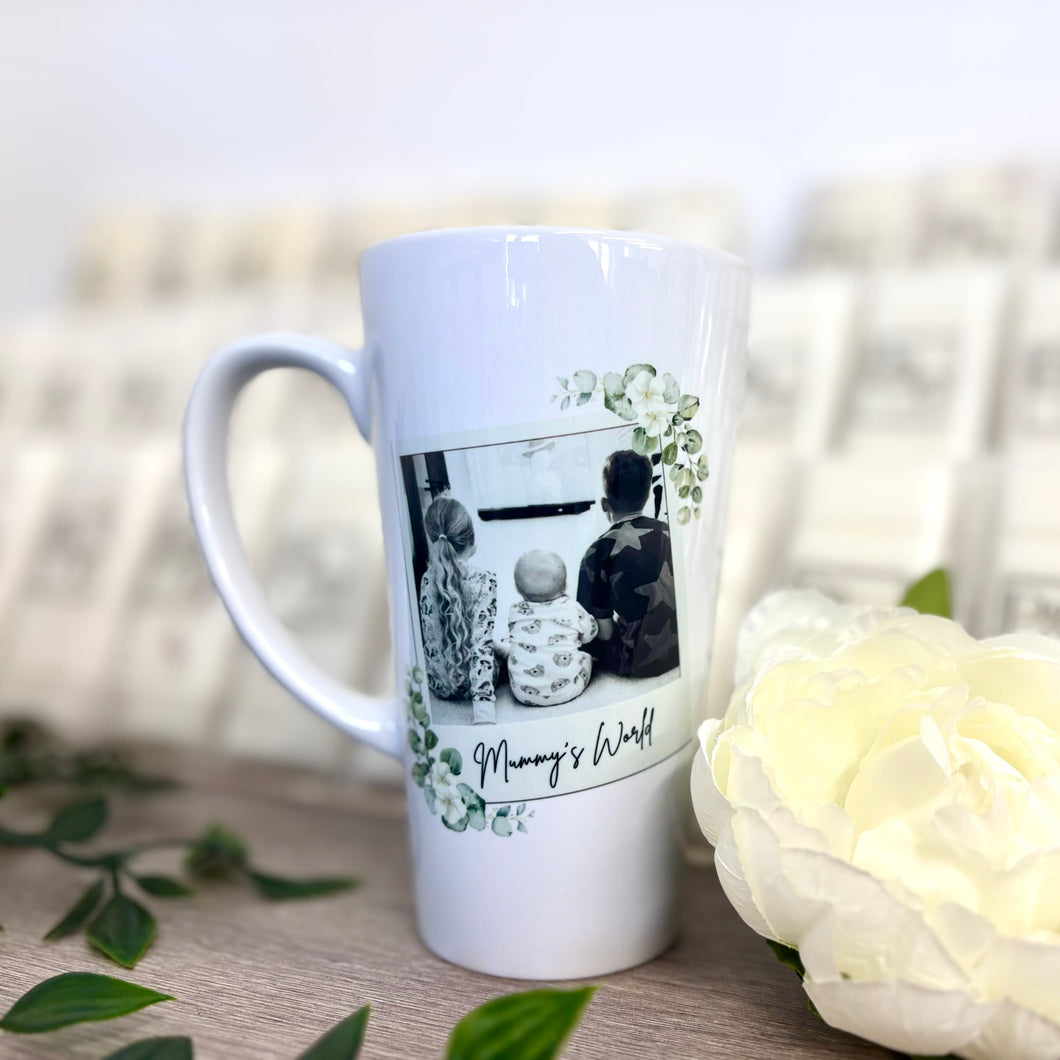 New Latte Ceramic Photo Mug 17oz inc Box