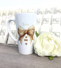 New Latte Ceramic Mug 17oz Camel Vintage Bow inc Box