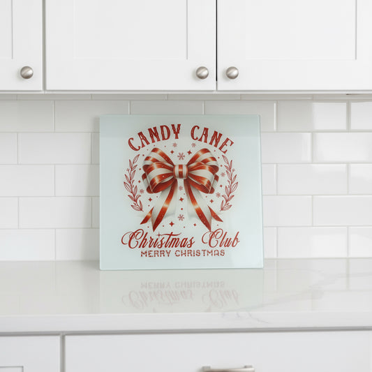 Candy Cane Christmas Club Chopping Board 30cm