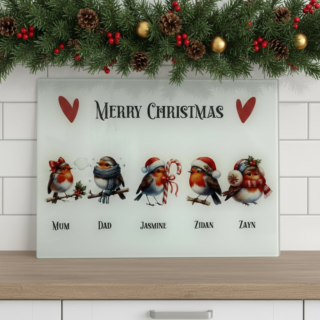 Robin Family - A3 Splashback / Choppingboard