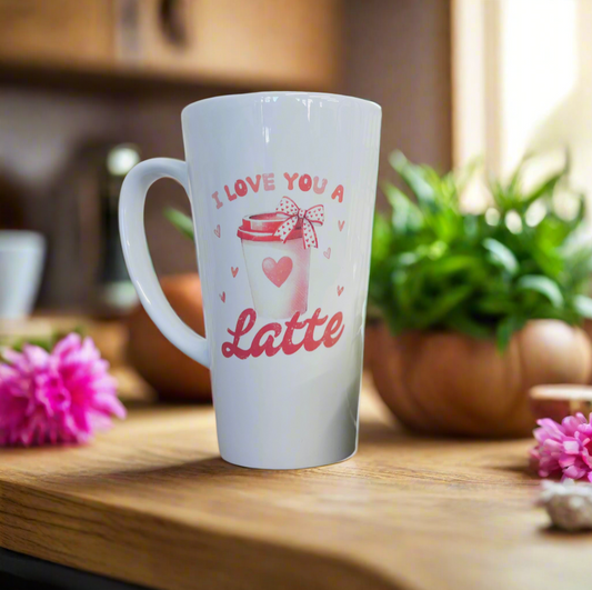 New Latte Ceramic “I Love you a Latte” Mug 17oz inc Box