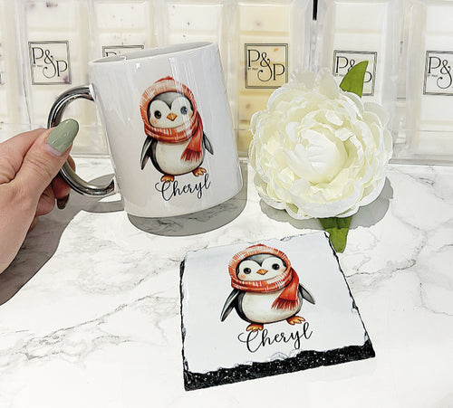 Penguin Mug and Coaster Set