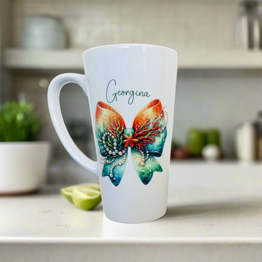 Mermaid Bow 17oz Latte Mug