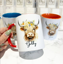 Highland Cow Mug (Choose Colour Handle)