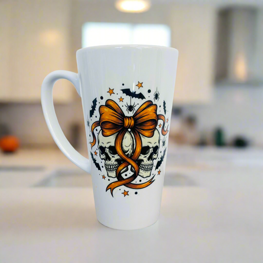 Skull and Bows 17oz Latte Mug