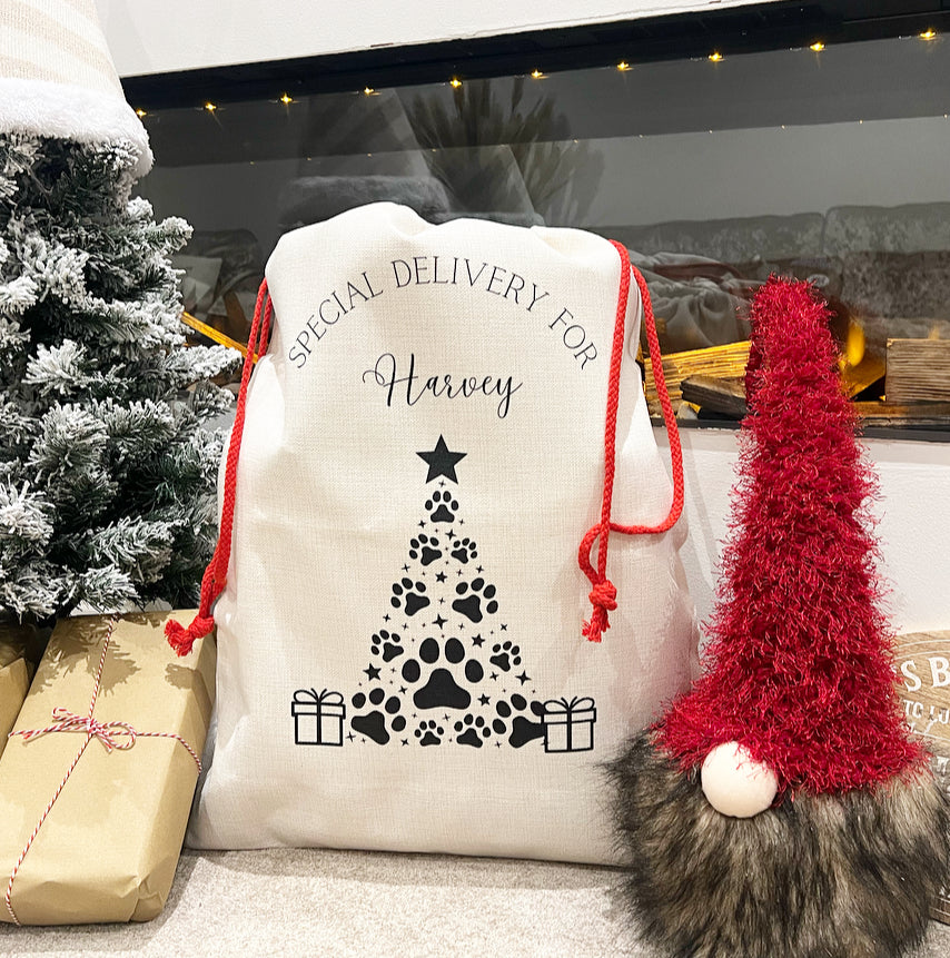 Santa Sack Paw Tree designed for pets