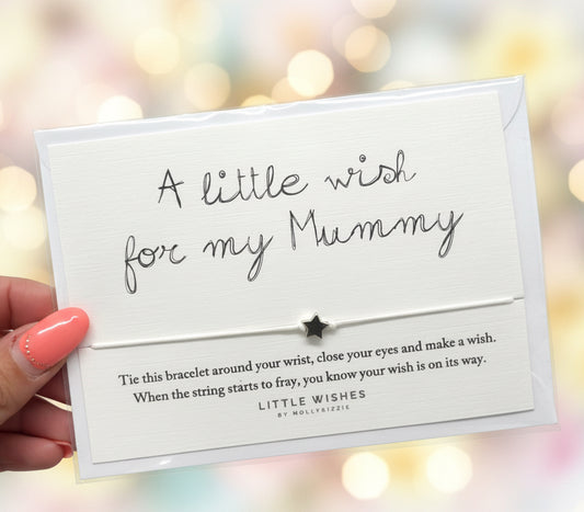 A wish to Mummy Wish string bracelet