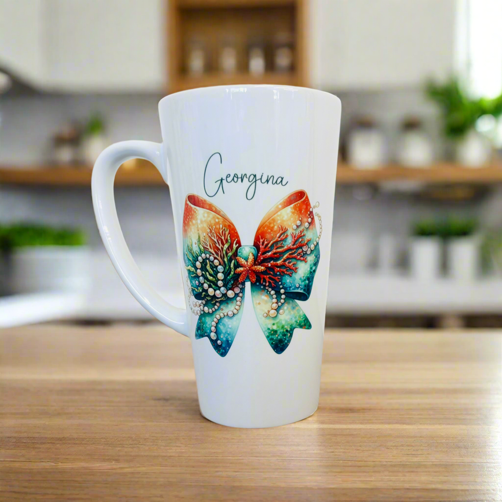 Mermaid Bow 17oz Latte Mug