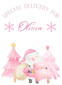 Santa Sack Pink Santa