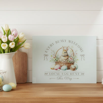 Every Bunny Welcome Vintage Spring Chopping Board A3