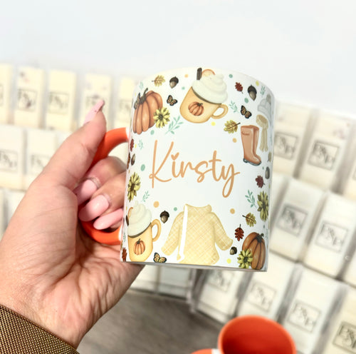 Autumnal Personalised Wrap Mug