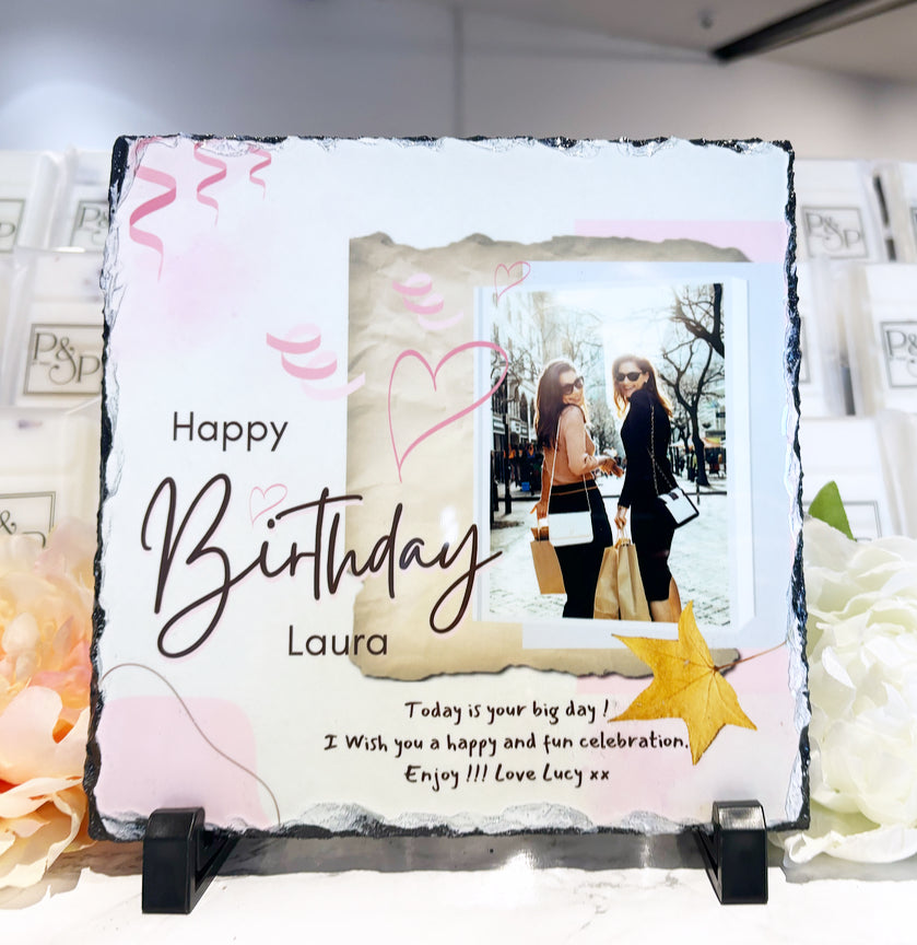 Happy Birthday Pink Hearts Design