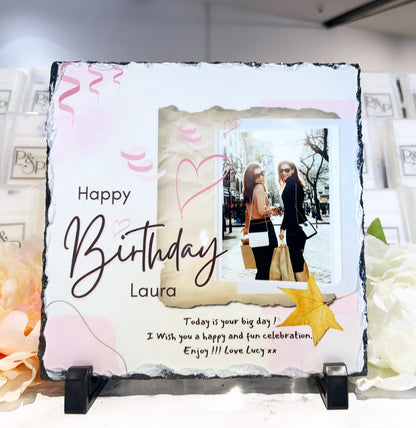 Happy Birthday Pink Hearts Design