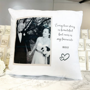 Photo & Text of Choice Wedding Cushion 40cm