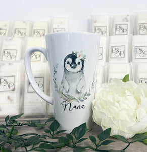 New Latte Ceramic Mug 17oz Penguin inc Box