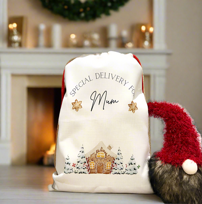 Santa Sack Gingerbread House