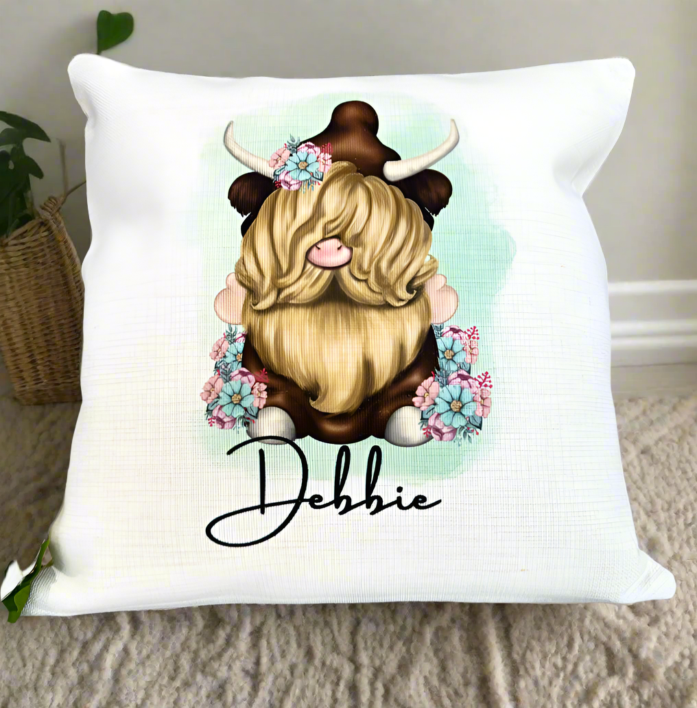 Highland Cow Floral Gonk Design