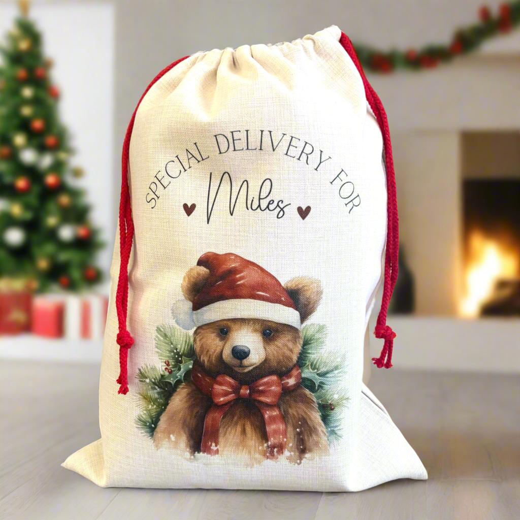 Christmas Bear Santa Sack