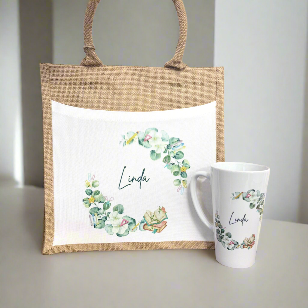 Any Name - Half Wreath Tote Bag