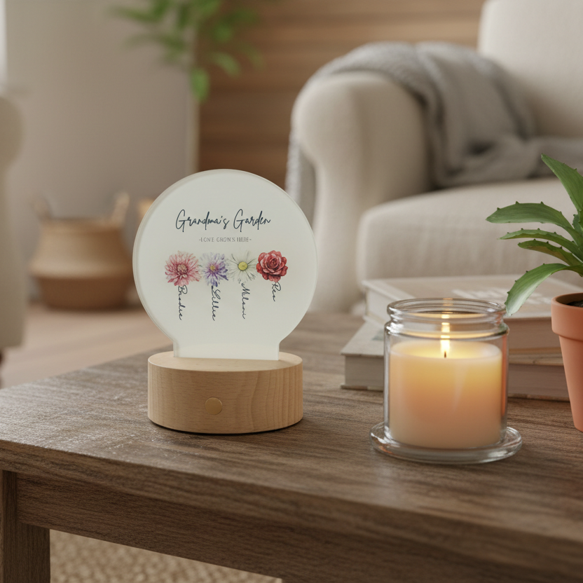 Love Grows Here - Circle LED Light (Don’t forget to leave us the name for who’s Garden this is)