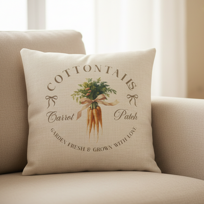 Vintage Spring Carrot Design Cushion