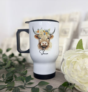 Travel Mug 14oz Highland Cow