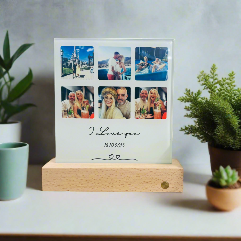 Glass 6 Photo And Text Design