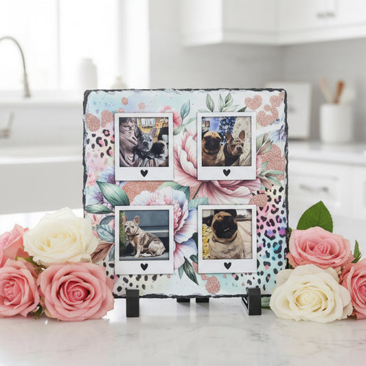 4 Photo leopard Print 19cm Photo Slate