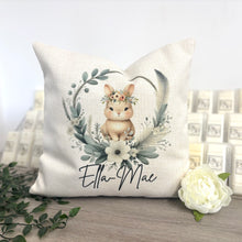 Spring Personalised Wreath With Rabbit Cushion 40cm