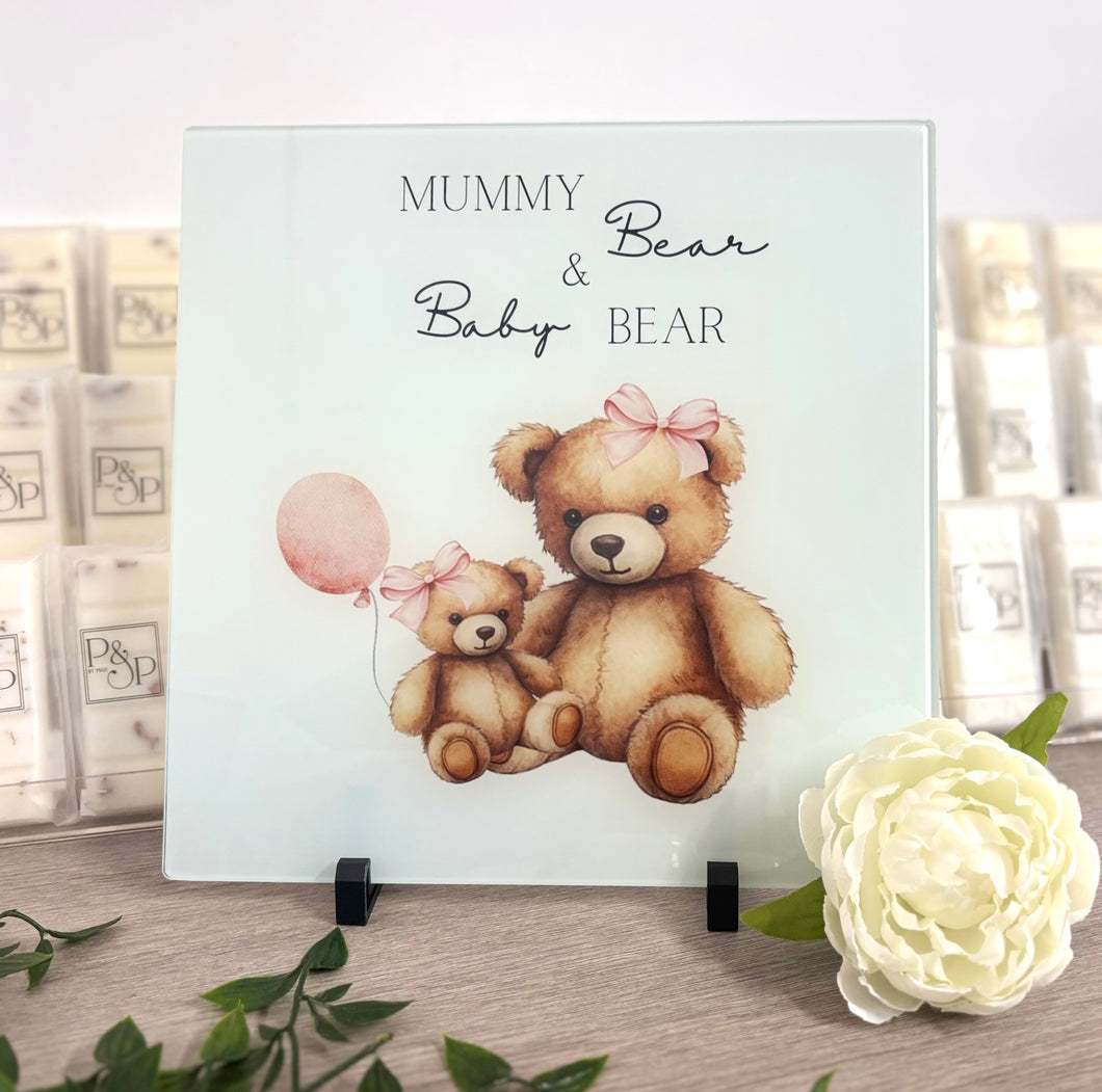 Mamma Bear and Baby Bear (Girl or boy) Splashback/ Chopping Board