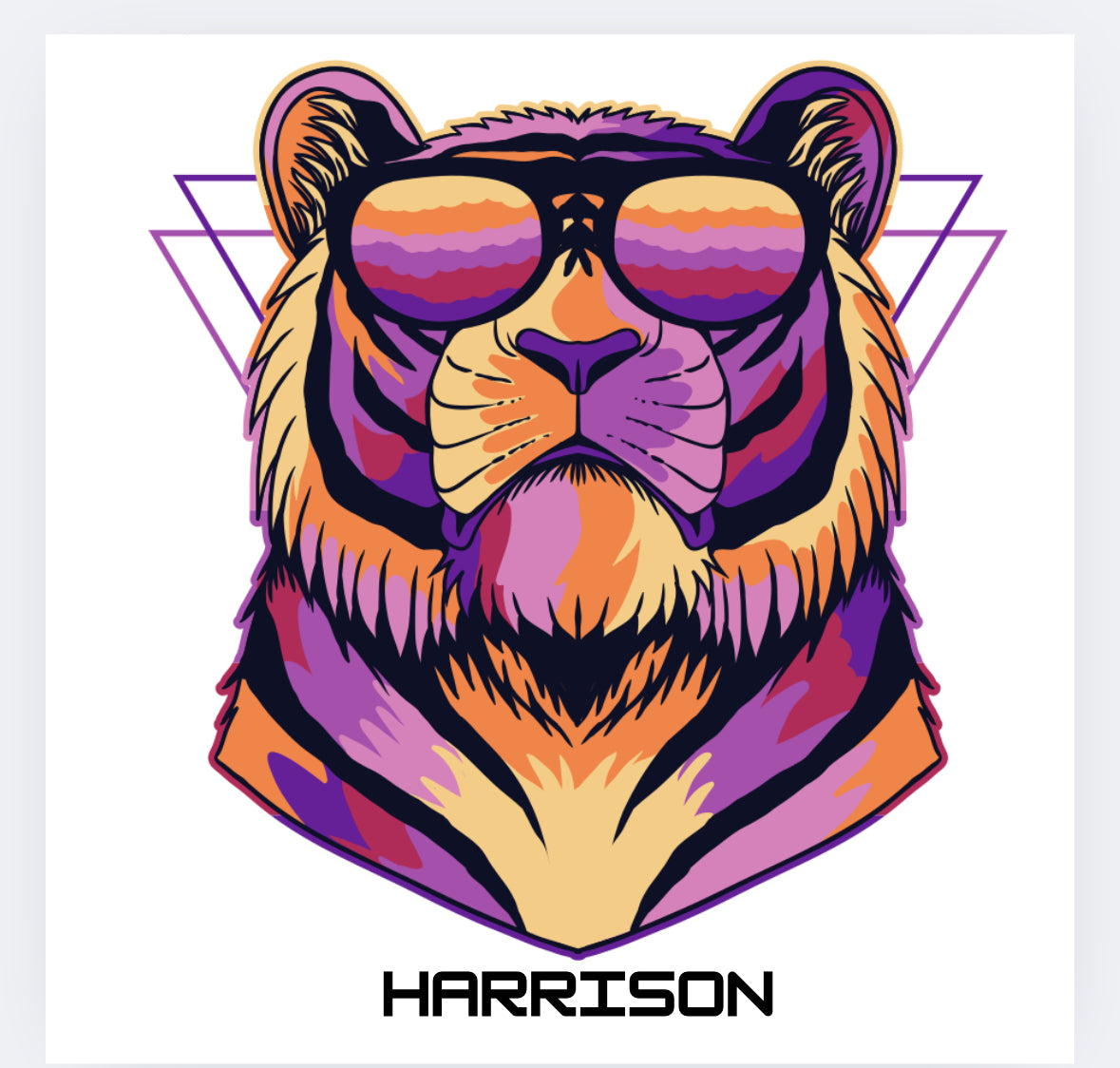 Back to school sports bottle tiger