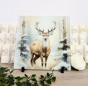 Stag Woodland Snow 30cm Chopping/ Serving Board