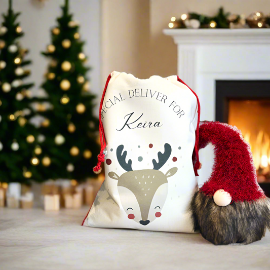 Santa Sack Reindeer Head