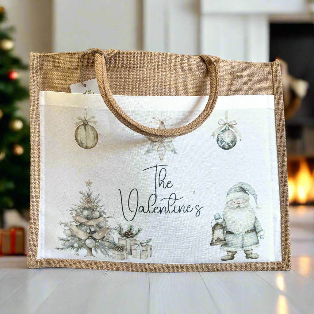 Christmas Eve Tote Bag - Neutral Santa
