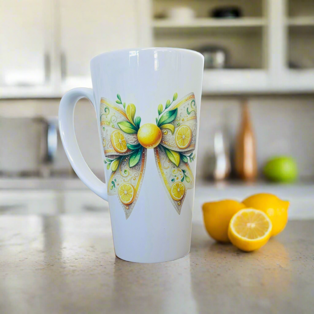Lemon bow 17oz Latte Mug (multiple choices)