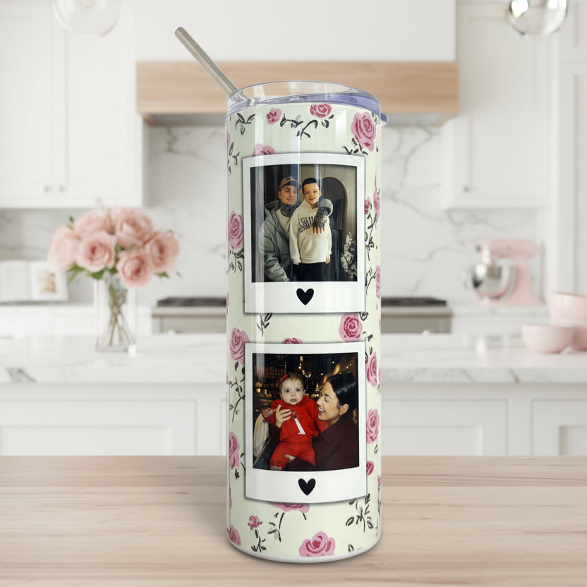 6 Photo Floral Tumbler