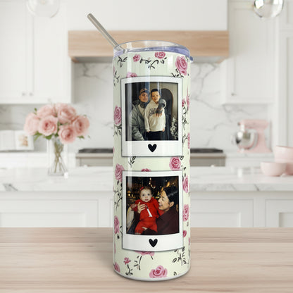 6 Photo Floral Tumbler