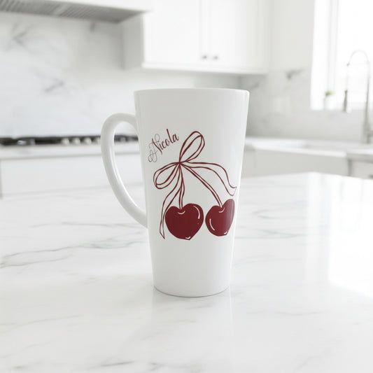 Cherry Latte 17oz Latte Mug