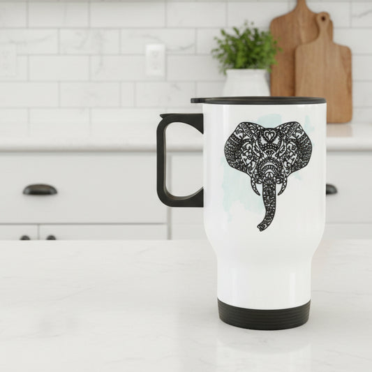Travel Mug 14oz Elephant / Blue Splash