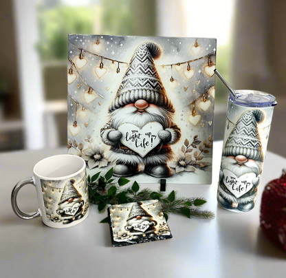 Grey Gonk Bundle (Splashback, Tumbler & Mug and Coaster)