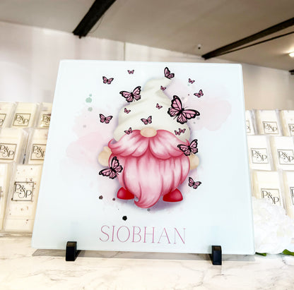 Pink Butterfly Gonk Chopping Board 30cm