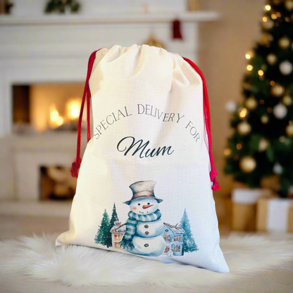 Snowman Santa Sack